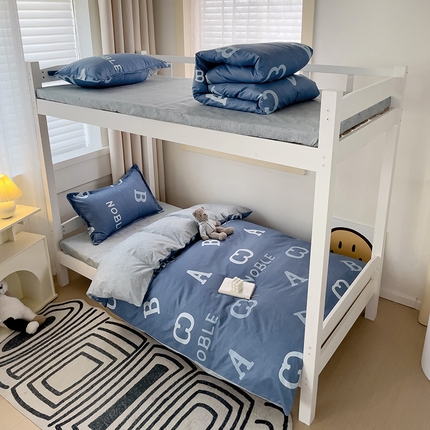 91家纺网 家纺一手货源 找家纺 （总）佑泽 2025新款芦荟棉活性印花四件套-上下铺