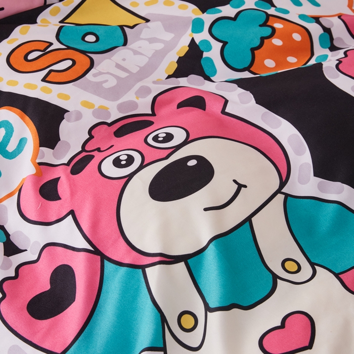 91家纺网 家纺一手货源 找家纺 2023新款亲肤棉美棉芦荟棉三件套美棉（8月）学生宿舍床 无敌可爱