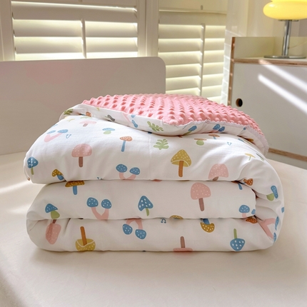 91家纺网 家纺一手货源 找家纺 （总）希诺家居 2023新款豆豆被全棉A类双层纱婴幼儿豆豆被可拆洗学生宿舍被子