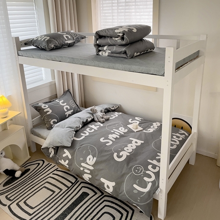 91家纺网 家纺一手货源 找家纺 （总）佑泽 2025新款芦荟棉活性印花四件套-上下铺