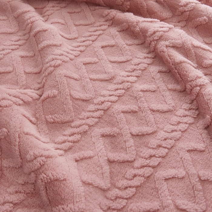 91家纺网 家纺一手货源 找家纺 卉晨毛毯家纺 2024新款塔芙绒复合毯 豆沙