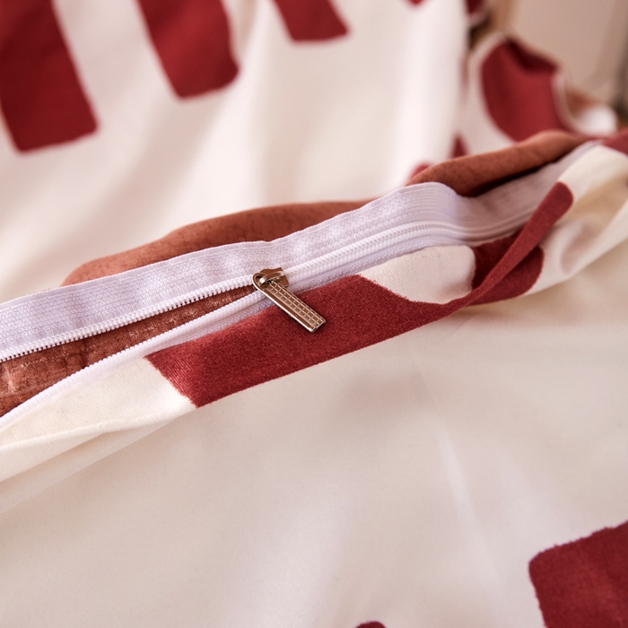 91家纺网 家纺一手货源 找家纺 2023新款亲肤棉美棉芦荟棉三件套美棉（8月）学生宿舍床 潮流-可可