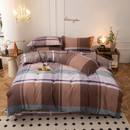 91家纺网 家纺一手货源 找家纺 （总）柠馨 2023新款全棉3221磨毛印花四件套