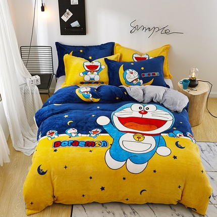 91家纺网 家纺一手货源 找家纺 （总）KT猫 2024卡通法莱绒牛奶绒四件套