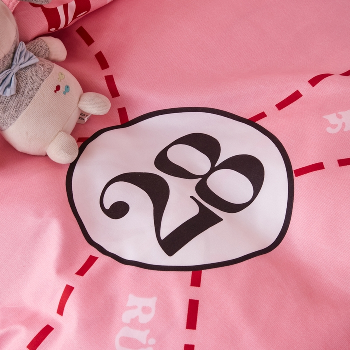 91家纺网 家纺一手货源 找家纺 2023新款亲肤棉美棉芦荟棉三件套美棉（8月）学生宿舍床 粉红女郎