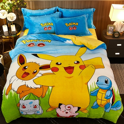 91家纺网 家纺一手货源 找家纺 （总）KT猫 2024卡通法莱绒牛奶绒四件套