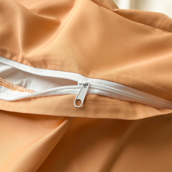 91家纺网 家纺一手货源 找家纺 盛秋家纺 2025新款洛伦-麻绳款系列四件套 奶昔白+南瓜橘