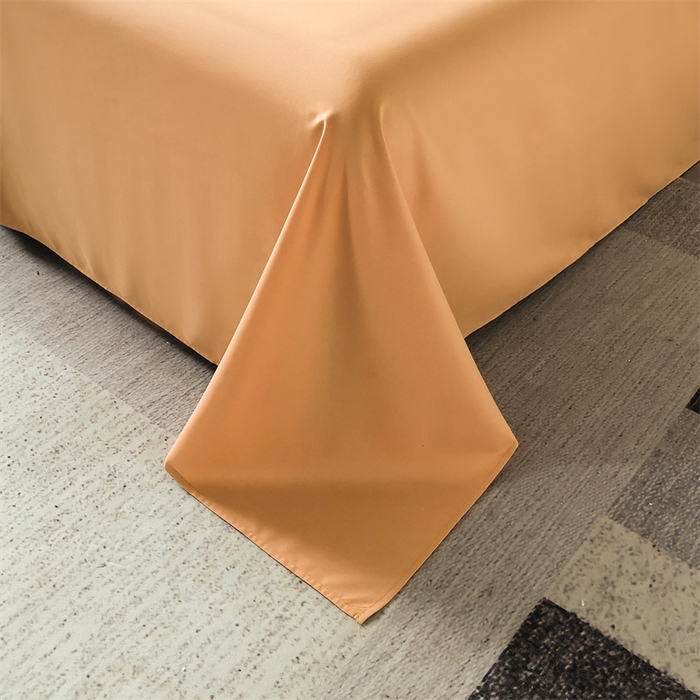 91家纺网 家纺一手货源 找家纺 盛秋家纺 2025新款洛伦-麻绳款系列四件套 奶昔白+南瓜橘