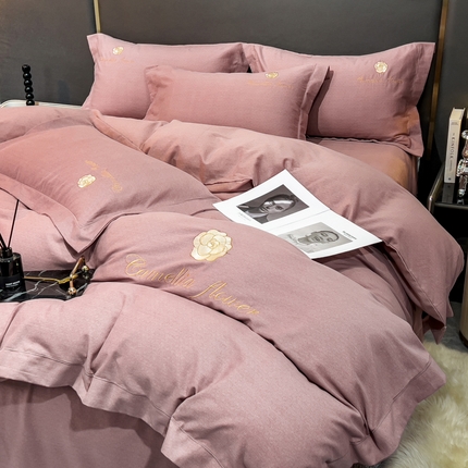 91家纺网 家纺一手货源 找家纺 N先生 2023新款加厚全棉磨毛四件套-米兰系列 时尚莎