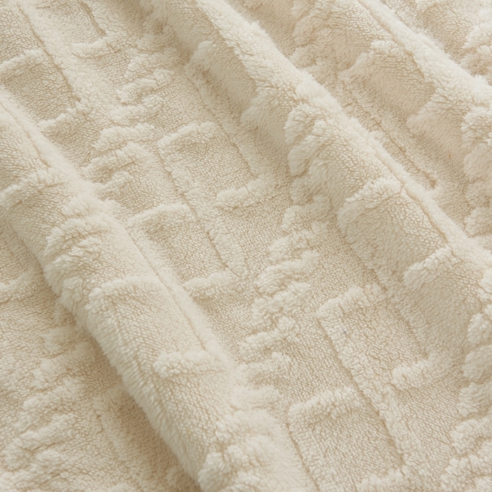 91家纺网 家纺一手货源 找家纺 卉晨毛毯家纺 2024新款塔芙绒复合毯 米杏