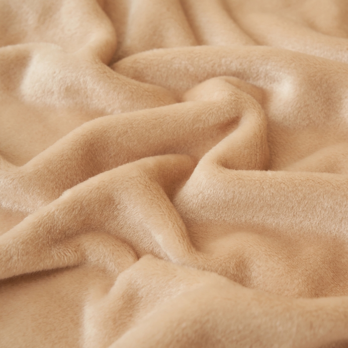 91家纺网 家纺一手货源 找家纺 畅销被业 2024新款双面牛奶绒多功能毛毯毯子 卡其