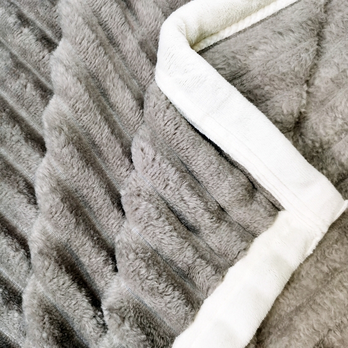 91家纺网 家纺一手货源 找家纺 卉晨毛毯家纺 2024新款波波毯空调毯午睡毯毛毯 银灰