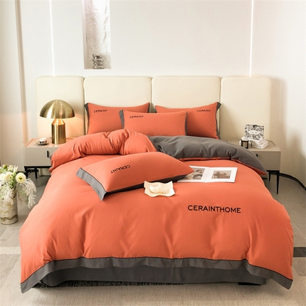 盛秋家纺 2025新款洛伦-麻绳款系列四件套 亚麻咖+高级灰