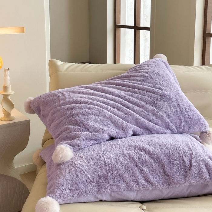 91家纺网 家纺一手货源 找家纺 金爱家 23新品全消光牛奶绒A类纯色立体獭兔毛绒四件套 兔毛纯色-青紫