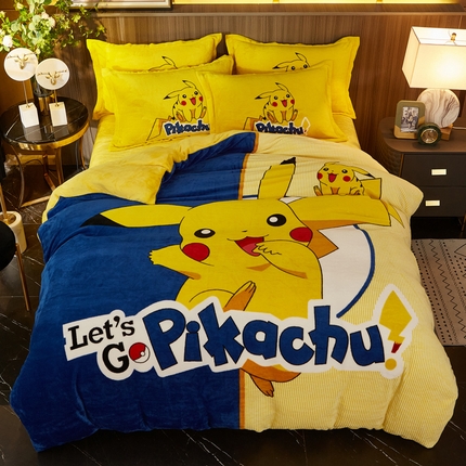 91家纺网 家纺一手货源 找家纺 （总）KT猫 2024卡通法莱绒牛奶绒四件套