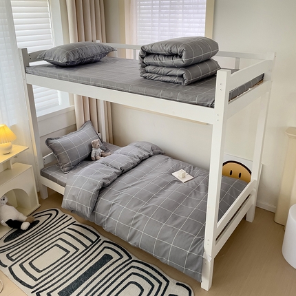 91家纺网 家纺一手货源 找家纺 （总）佑泽 2025新款芦荟棉活性印花四件套-上下铺