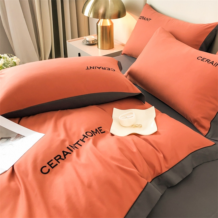 91家纺网 家纺一手货源 找家纺 盛秋家纺 2025新款洛伦-麻绳款系列四件套 亚麻咖+高级灰