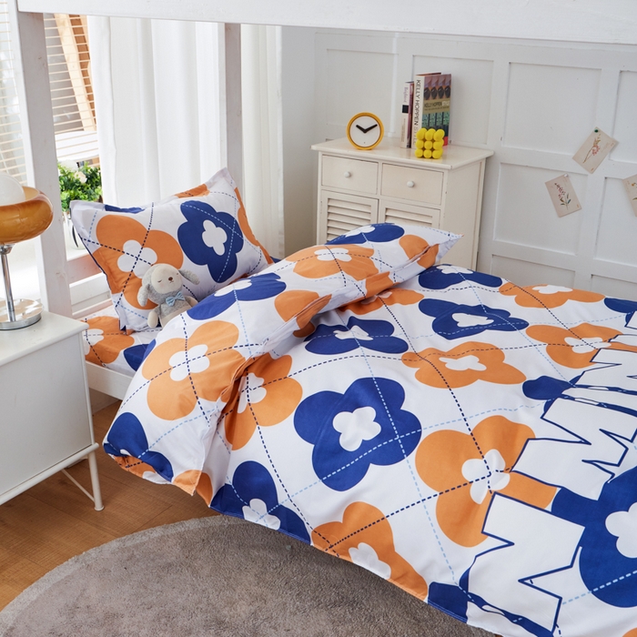 91家纺网 家纺一手货源 找家纺 2023新款亲肤棉美棉芦荟棉三件套美棉（8月）学生宿舍床 海阔天空