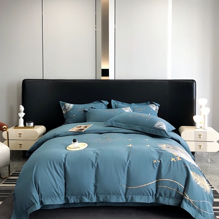 91家纺网 家纺一手货源 找家纺 （总）博纳家纺 2023新款黛娜系列纯棉磨毛四件套