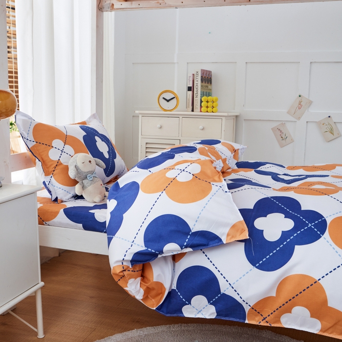 91家纺网 家纺一手货源 找家纺 2023新款亲肤棉美棉芦荟棉三件套美棉（8月）学生宿舍床 海阔天空