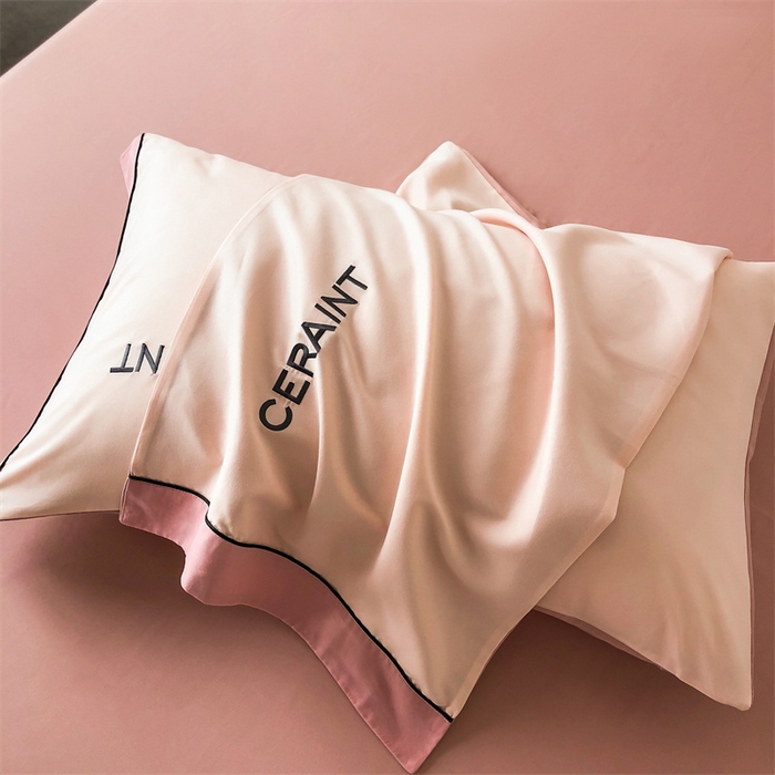 91家纺网 家纺一手货源 找家纺 盛秋家纺 2025新款洛伦-麻绳款系列四件套 奶油粉+浅豆沙