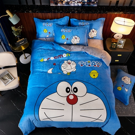 91家纺网 家纺一手货源 找家纺 （总）KT猫 2024卡通法莱绒牛奶绒四件套