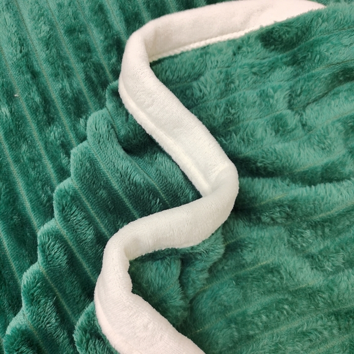 91家纺网 家纺一手货源 找家纺 卉晨毛毯家纺 2024新款波波毯空调毯午睡毯毛毯 墨绿