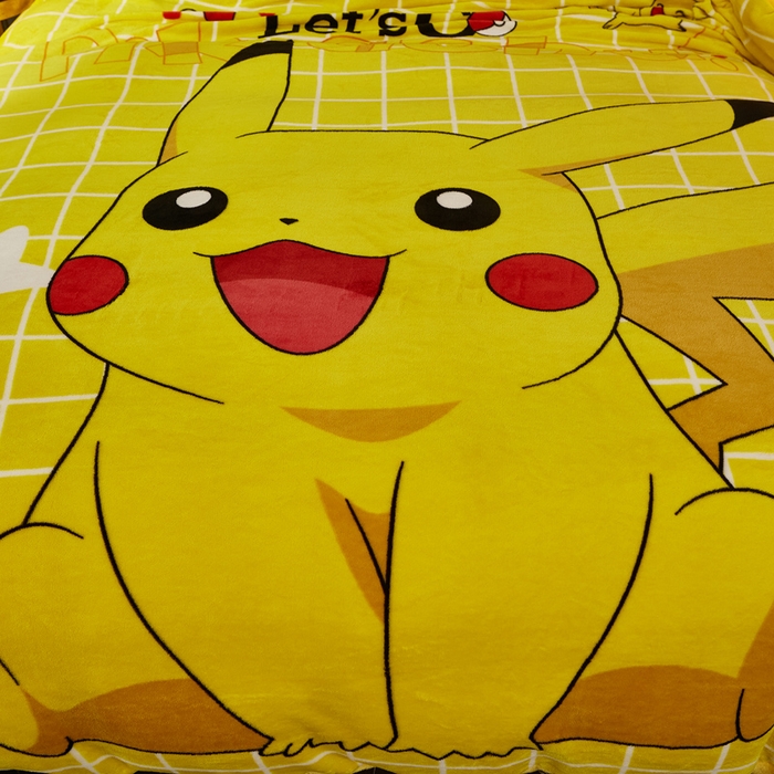 91家纺网 家纺一手货源 找家纺 KT猫 2024卡通法莱绒牛奶绒四件套星星皮卡