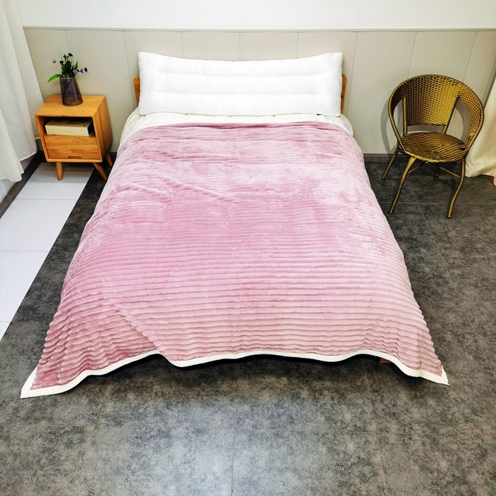 91家纺网 家纺一手货源 找家纺 卉晨毛毯家纺 2024新款波波毯空调毯午睡毯毛毯 豆沙