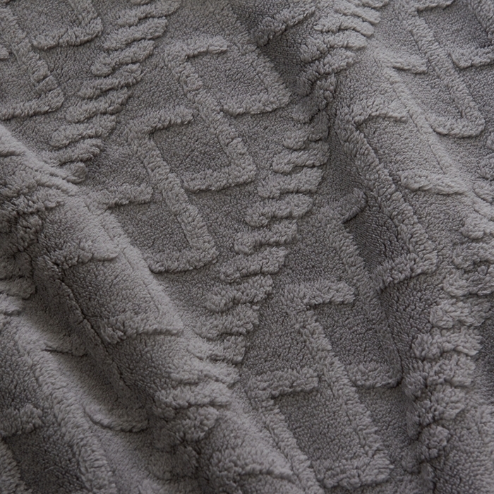 91家纺网 家纺一手货源 找家纺 卉晨毛毯家纺 2024新款塔芙绒复合毯 深灰