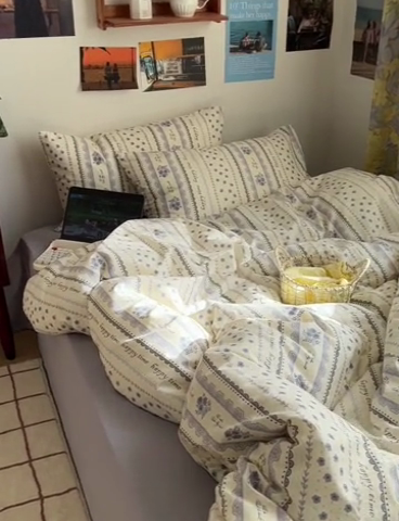 91家纺网 家纺一手货源 找家纺 六巷胡同 2023新款韩国ins复古博主风小碎花四件套 纳里庄园