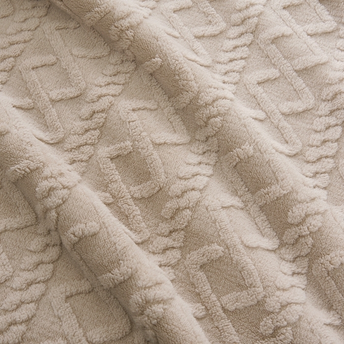 91家纺网 家纺一手货源 找家纺 卉晨毛毯家纺 2024新款塔芙绒复合毯 卡其