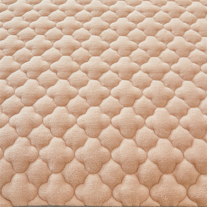 91家纺网 家纺一手货源 找家纺 雯豆 2023新品纯色牛奶绒夹棉床笠床垫保护套A类保暖加厚床笠 牛奶绒床笠-奶咖