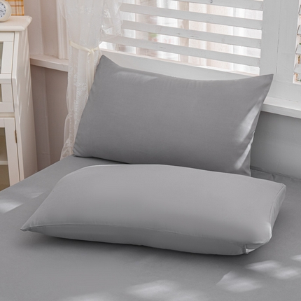 91家纺网 家纺一手货源 找家纺 （总）莎臣豹 2025新款高克重加厚加密水洗棉磨毛纯色枕套