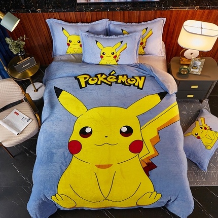 91家纺网 家纺一手货源 找家纺 （总）KT猫 2024卡通法莱绒牛奶绒四件套