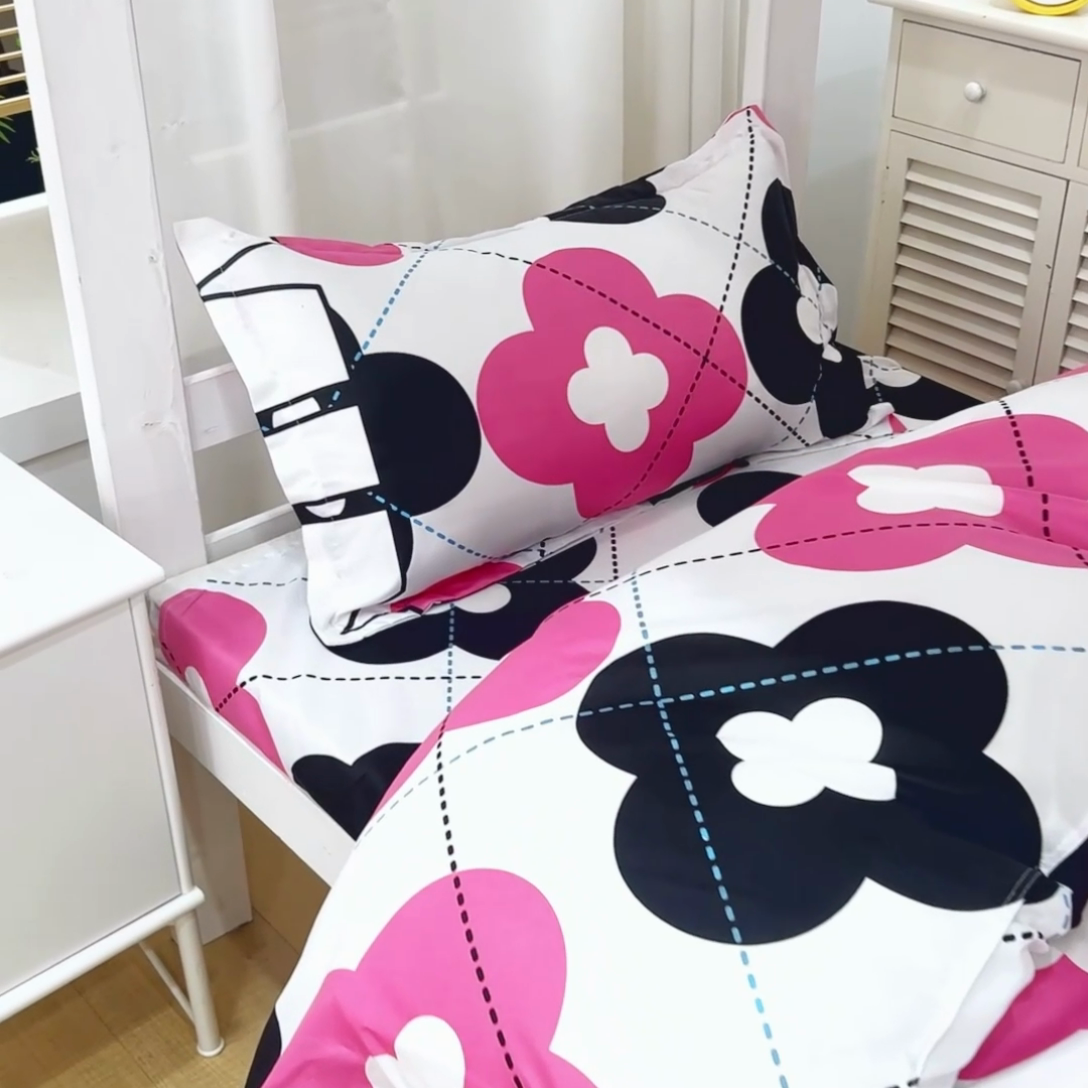 91家纺网 家纺一手货源 找家纺 2023新款亲肤棉美棉芦荟棉三件套美棉（8月）学生宿舍床 光辉岁月