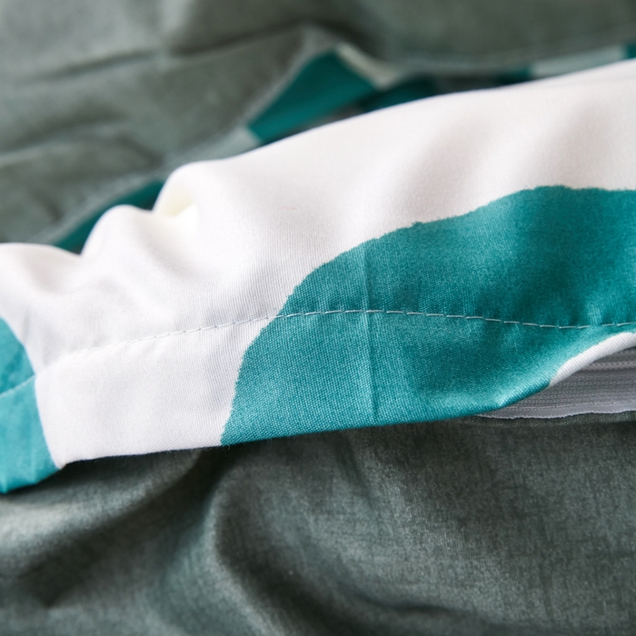 91家纺网 家纺一手货源 找家纺 2023新款亲肤棉美棉芦荟棉三件套美棉（8月）学生宿舍床 潮流-绿