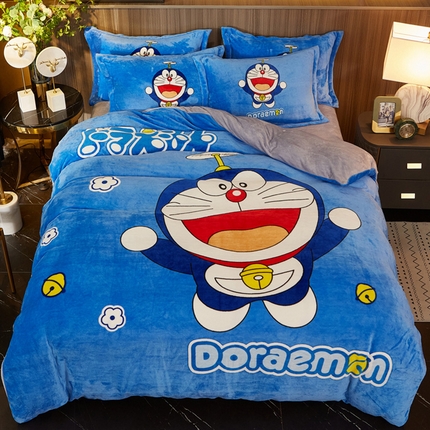 91家纺网 家纺一手货源 找家纺 （总）KT猫 2024卡通法莱绒牛奶绒四件套