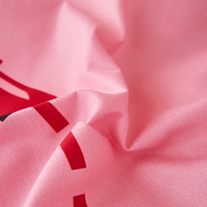 91家纺网 家纺一手货源 找家纺 2023新款亲肤棉美棉芦荟棉三件套美棉（8月）学生宿舍床 粉红女郎