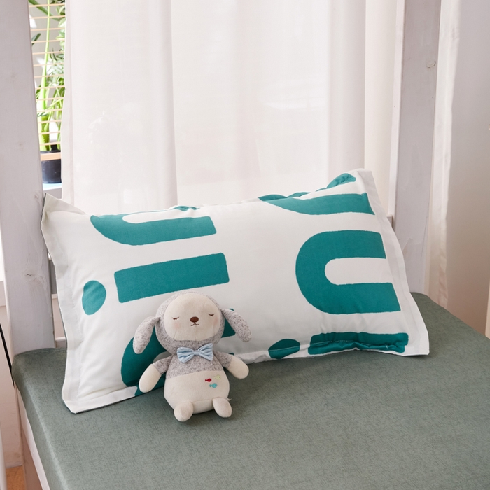 91家纺网 家纺一手货源 找家纺 2023新款亲肤棉美棉芦荟棉三件套美棉（8月）学生宿舍床 潮流-绿