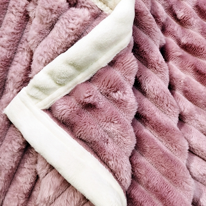 91家纺网 家纺一手货源 找家纺 卉晨毛毯家纺 2024新款波波毯空调毯午睡毯毛毯 豆沙