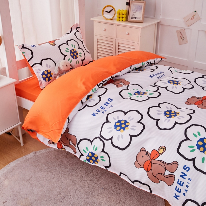 91家纺网 家纺一手货源 找家纺 2023新款亲肤棉美棉芦荟棉三件套美棉（8月）学生宿舍床 巴黎世家