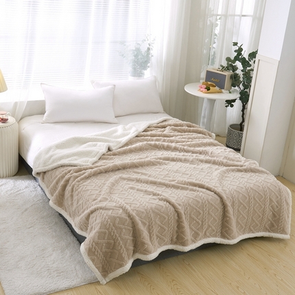 91家纺网 家纺一手货源 找家纺 （总）卉晨毛毯 2025爆款加厚潮人牛奶绒空调毯披肩毯午睡毛毯