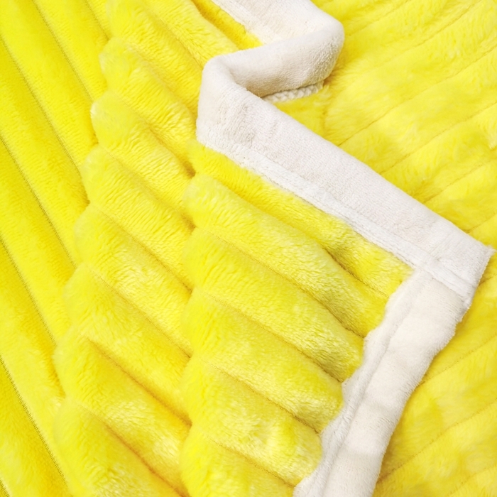 91家纺网 家纺一手货源 找家纺 卉晨毛毯家纺 2024新款波波毯空调毯午睡毯毛毯 鹅黄