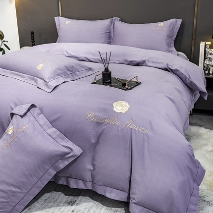 N先生 2023新款加厚全棉磨毛四件套-米兰系列 紫罗兰