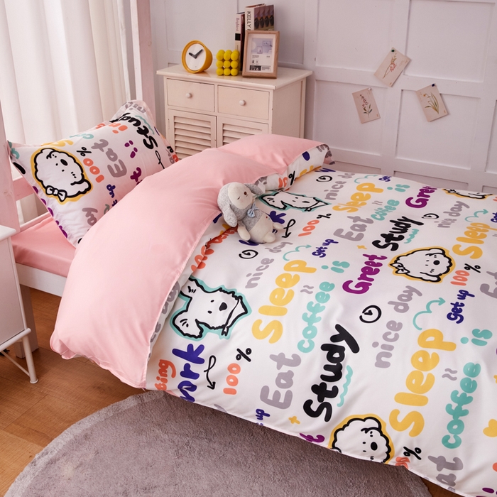 91家纺网 家纺一手货源 找家纺 2023新款亲肤棉美棉芦荟棉三件套美棉（8月）学生宿舍床 泰酷啦