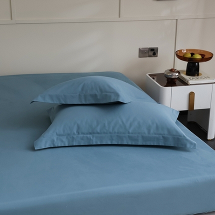 91家纺网 家纺一手货源 找家纺 蕊姿家居 2023新款A类加厚50s超柔全棉长绒棉磨毛枕套 夜色蓝