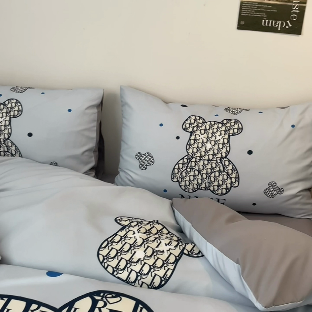 91家纺网 家纺一手货源 找家纺 色鬼 2023新款秋冬网红款四季款潮流四件套直播爆款 萌迪