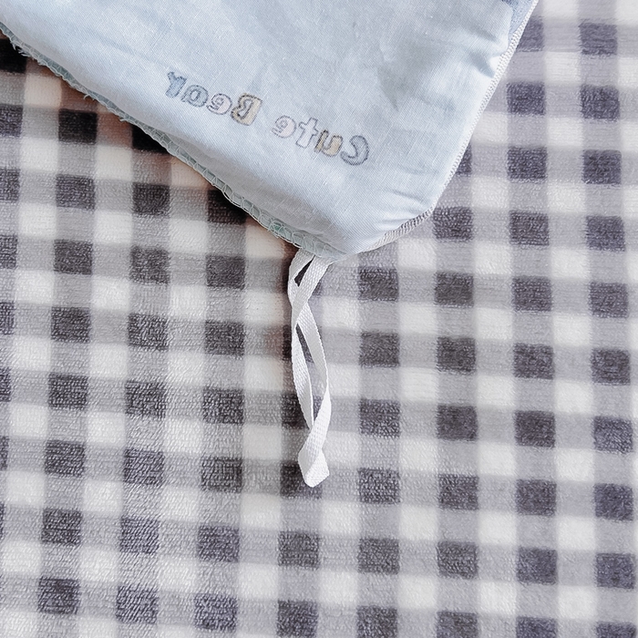 91家纺网 家纺一手货源 找家纺 琪琪阁 2023新款全棉加牛奶绒单被套 安迪小熊