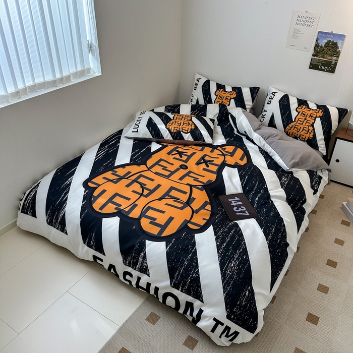 91家纺网 家纺一手货源 找家纺 色鬼 2023新款秋冬网红款四季款潮流四件套直播爆款 咔酷